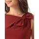 thumbnail image 5 of Vestido de cóctel elegante Inspire Chic para mujer, vestido midi formal sin mangas con vuelo en color rojo vino, 5 of 5
