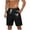 Black, variant on LpwkSSA Mens Camo Print Swim Trunks Elastic Waistband Design Durable Fabric Relaxed Silhouette for Casual Hangouts Gray L