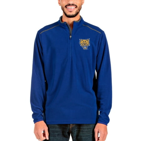 Fort Valley State Wildcats Antigua Glacier Quarter-Zip Pullover Jacket - Royal/Charcoal