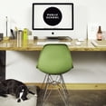 thumbnail image 7 of 2xhome Green Desk Chair Mid Century Modern Industrial Contemporary Plastic Molded Shell Assembled Chair Chrome Base, Set of 1, 1 piece, 7 of 7