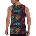 thumbnail image 3 of Haiem Mandala Colorful Men Workout Tank Top Gym Bodybuilding Sleeveless Muscle T Shirts Athletic Tank Breathable Workout Shirt-Medium, 3 of 9