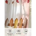 thumbnail image 6 of Sheer Curtains 72 inches Long, Fence Sunflower Pumkin Red Leaves Fall Watercolor Blooming Light Filtering Sheer Window Curtains Rod Pocket Voile Drapes for Bedroom Living Room, 52"W x 72"L 2 Panels, 6 of 7