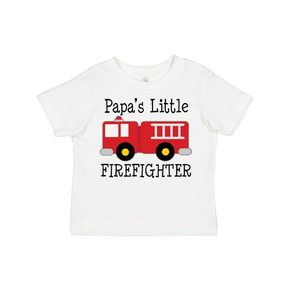 Inktastic Papa's Little Firefighter Boys Toddler T-Shirt