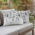 thumbnail image 5 of Summer Botanical Outdoor Pillow Covers Pack of 2 Gray Eucalyptus Leaves Rustic Farmhouse Pastoral Waterproof Throw Pillow Covers Decorative Cushion Cases for Patio Garden Tent Balcony 20x12 inch, 5 of 9