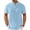 Light Blue, variant on Coorders Mens Henley Short Sleeve T-Shirt, Linen Button Henley Closure for Mens Big and Tall Summer, Beige, Size S