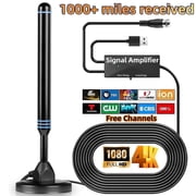 TV Antennas for Smart TV Indoor HD Digital New Antenna Long Range Reception Outdoor with Amplifier Signal Booster for Local Channels Supports 4K 1000+Mile range for Free Channels