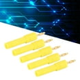 thumbnail image 4 of 2mm Banana Male Plug To 4mm Female Socket Probe Adapter, Easy To Use Convert Banana Plug 5Pcs  Conductivity PA Brass  For Computers For Ships For Inverters Yellow, 4 of 8