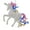 Silver, variant on Kurt S. Adler Pastel Unicorn Ornament - One Ornament 4 Inch, Plastic - Mythical Pointed Horn T2502 Silver