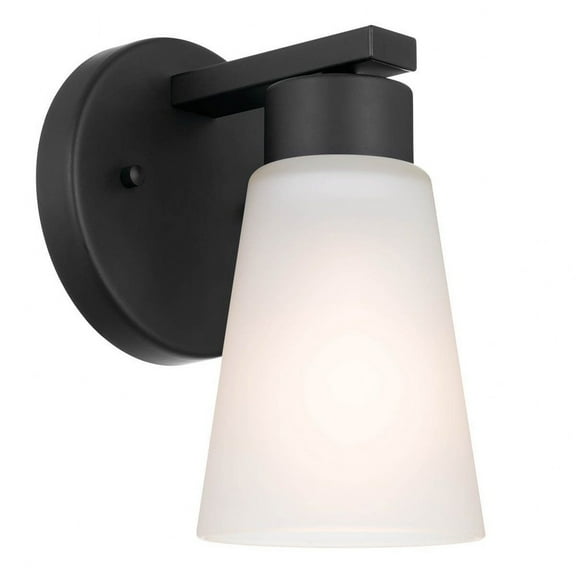 52437BK Kichler Lighting Stamos - 1 Light Wall Sconce In Soft Modern Style-8 Inches Tall-Black Finish