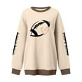 thumbnail image 2 of Game Day Football Sweatshirt Women Cute Graphic Long Sleeve Crewneck Pullover Top Casual Rugby T-Shirts Fan Shirts, 2 of 3