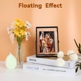 thumbnail image 3 of Gold Floating Frame &#x Vertical Set For Picture x x x Tabletop Shelf Photo Frame Classy For Wedding Birthday Anniversary Home or Office Decor, 3 of 9