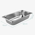thumbnail image 6 of breading set made of stainless steel, 3 pieces - 3x bowls for breading 32.5 x 17.5 x 6.5 cm - schnitzel meat fish - metal breading line rectangular, 6 of 6