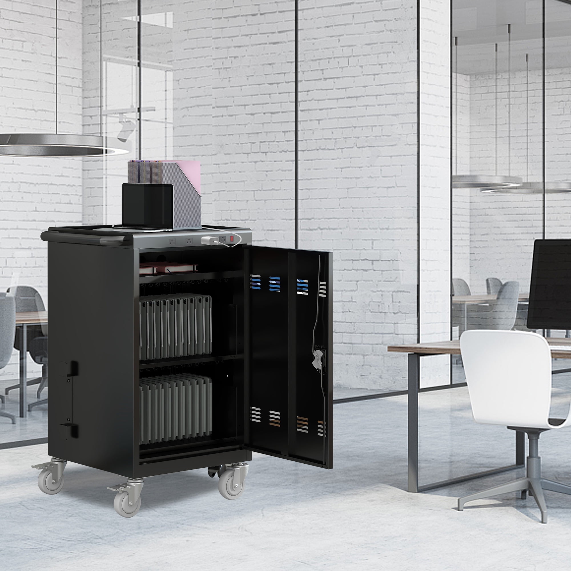 32Bay Laptop Charging Cart, Mobile iPads Charging Cart for Under 17
