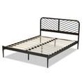 thumbnail image 4 of Bowery Hill Industrial Black Finished Metal Queen Size Platform Bed, 4 of 6