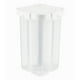 thumbnail image 1 of EeaseMX Recipiente de plástico transparente para cereales de 4 rejillas, hermético, para refrigerador (blanco), 1 of 7