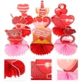 thumbnail image 2 of Miangastore Honeycomb Centerpieces Red Paper 9Pcs 5.9Inch Bottom Diameter, 2 of 8