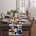 thumbnail image 3 of Table Runner Modern Geometric Abstract Table Decoration for Kitchen Dinning Mid Century Colorful Table Decoration for Indoor Outdoor Party Wedding Decor 13x72inch, 3 of 7