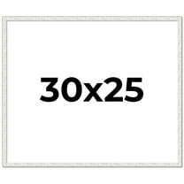 30x25 Frame White Real Wood Picture Frame Width 0.75 inches | Interior Frame Depth 0.5 inches |