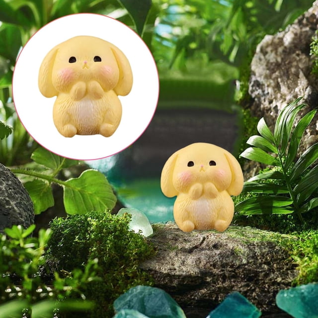 Home Decoration Mini Rabbit Miniauter Resin Rabbit Fairy Small Rabbit Decor Resin Rabbit Statue Mini DIY Decorative Microlandscape Suitable For Easter Rabbit Garden P