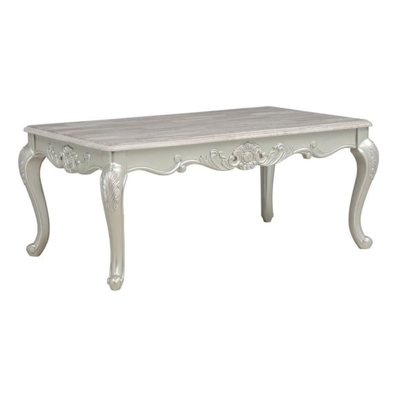 Best Master Furniture Tlerra Victorian Traditional Spring Bud Frame Coffee Table