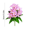 thumbnail image 3 of SLYNSHome Artificial Lily Flowers Pink Lilies Silk Faux Flowers Arrangements in Glass Vase Fake Floral Bulk Bouquet for Office Home Decor, 3 of 7
