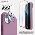 thumbnail image 4 of (4 in 1  for iPhone 14 Case Compatible with MagSafe (6.1 inch, 2022), with 2 Pack Screen Protector + Camera Cover, Liquid Silicone Phone Case (Lilac Purple), 4 of 14