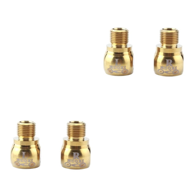 Greeniant 1 Pair Bike Fixie Pedal Adapters Extension Extender Screws Oro 2piezas