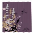 thumbnail image 2 of Ambesonne Dragonfly Shower Curtain, Wildflowers Pattern Art, 69"Wx70"L, Mauve Taupe, 2 of 4
