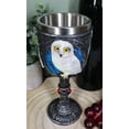 thumbnail image 4 of Ebros Dazed Snow White Owl With Celtic Tribal Tattoo Wine Goblet Chalice 7.25"H, 4 of 5