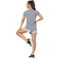 thumbnail image 5 of Women V Neck Short Sleeve Moisture Wicking Shirts Sport Activewear Top, 5 of 9