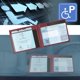 thumbnail image 4 of Red-Disabled Badge Holder and Timer, Pu Leather ID Badge Holder, Badge Holder Protector, Handicapped Badge Holder Protector with Hologram, 4 of 5