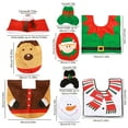 thumbnail image 3 of Christmas Toilet Seat Cover,3 Pieces Christmas Bathroom Decoration Set with Toilet Seat Cover,Rugs,Tank Cover Toilet Paper Box Cover,Xmas Party Accessories for Indoor Décor,Party Favors(Brown), 3 of 6