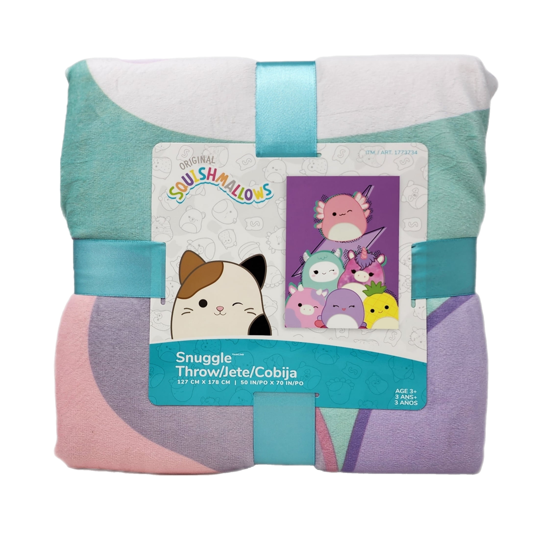 Squishmallows Snuggle Throw 50" x 70" Squish On