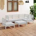 thumbnail image 1 of vidaXL 6 Piece Garden Lounge Set Solid Pinewood White, 1 of 5
