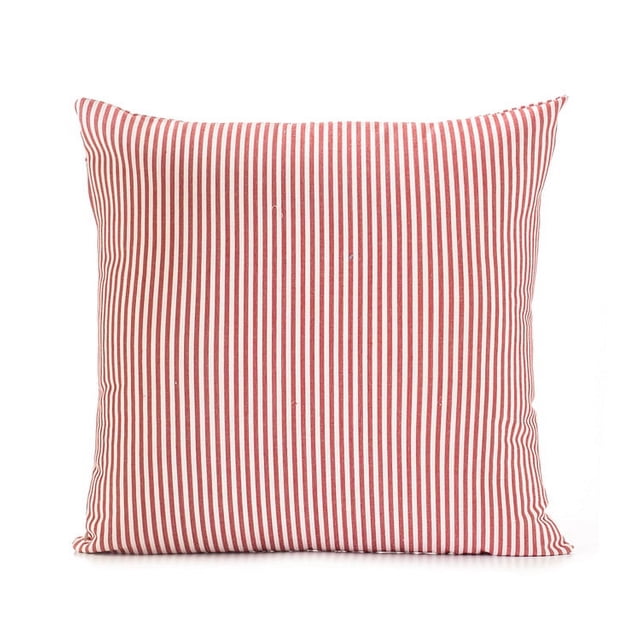 Funda de almohada reforzada 21 piezas 45x45 cm - 100% algodón con cremallera - rayas rojas - hipoalergénica, solo funda de almohada oso de fresa Electrónica
