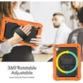 thumbnail image 5 of Case for iPad (A16) 11th Generation 11 Inch 2025, iPad 10th Generation 10.9 Inch, Heavy Duty Shockproof Protective Case with Screen Protector, 360° Rotating Stand, Hand/Shoulder Strap and Pen Holder, 5 of 9