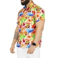 thumbnail image 4 of LA LEELA Mens Hawaiian Shirts Short Sleeve Button Down Shirt Men's Tropical Shirts Casual Holiday Summer Party Caribbean Shirts for Men Funny XS Tropical, Orange, 4 of 7