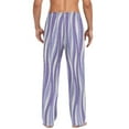 thumbnail image 2 of Lavender Waves Men's Lightweight Pajama Bottoms Stretch Elastic Waist Side Pockets Spring Fall, 2 of 7