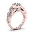 thumbnail image 2 of 1 1/4Ct TDW Diamond 14k Rose Gold Halo Engagement Ring, 2 of 4
