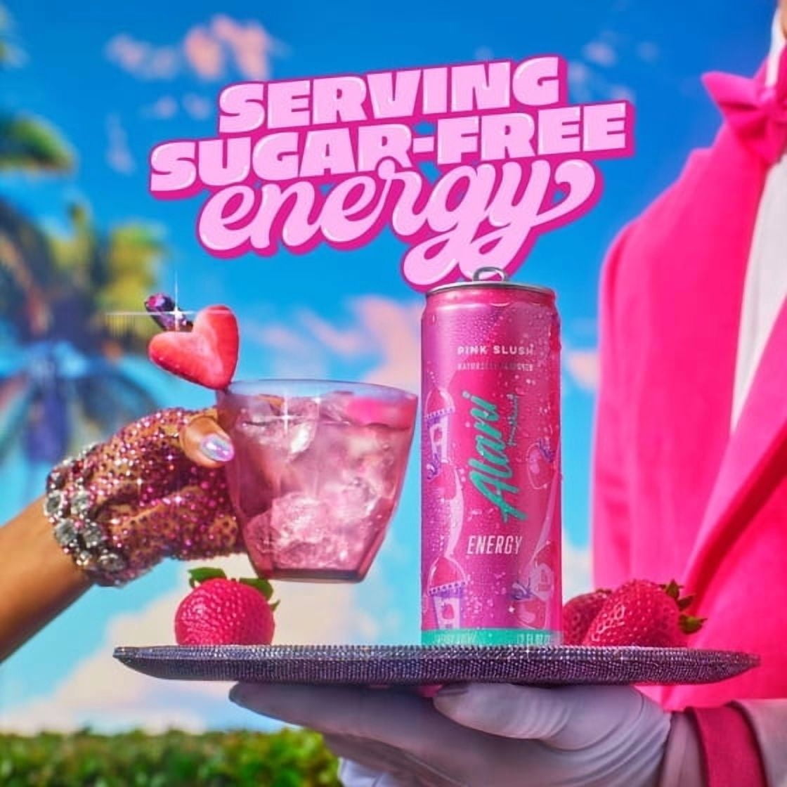 Alani Nu Sugar Free Energy Drinks Variety Pack, Pink Slush, orange kiss, cherry twist, Low - Calorie, Energy Boost Drinks 12 oz (Pack Of 6)