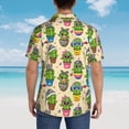 thumbnail image 4 of Susaid Cute Cartoon Cactus Print Short Sleeve Shirts Button Down Casual Shirts Summer Beach Aloha Button Down Short Sleeve for Men ,Small, 4 of 7