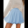 thumbnail image 2 of Minifalda Estilo Bohemio de Verano para Mujer, con Volantes, Cintura Alta, Estilo Informal, Elegante, Azul , Talla XL, 2 of 7