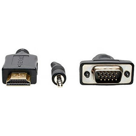UPC: 0037332201041 | Tripp Lite HDMI to VGA Adapter Converter Cable Active + 3.5mm M/M 1080p 6 ft. (P566-006-VGA-A)