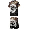 thumbnail image 2 of Supernatural Boys Short Sleeve T-Shirt And Shorts Outfit Set Activewear Mesh Short Set for Kids, 2 of 7
