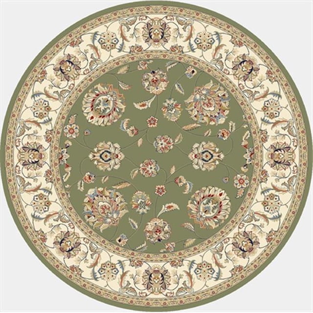 Dynamic Rugs ANR5573654464 Tapis Rond 5 Pi. 3 Po. - Vert/ivoire