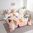thumbnail image 4 of Homewish Rainbow Christmas Tree 7-Piece Bedding Comforter Set,Merry Xmas King Bedding Sets,Colorful Polka Dots Snowflake Bed Sheets For Girls,Breathable Home Decor Reversible, 4 of 9