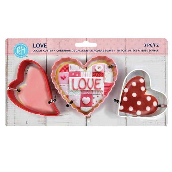 R&M International Love 3 Piece Cookie Cutter Set