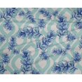thumbnail image 5 of oneOone Polyester Lycra Medium Blue Fabric Leaves Fabric For Sewing Printed Craft Fabric By The Yard 56 Inch Wide, 5 of 6