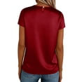 thumbnail image 4 of SKIYLEVZ T-shirts for Women Comfortable Basic Solid Shirts Womens Tops with Round Neck Everyday Essentials Summer Beach Fashion Plus Size Available, 4 of 7