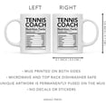 thumbnail image 5 of CTDream Funny 11oz. Ceramic Coffee Tea Mug Thank You Gift, Tennis Coach Nutritional Facts, 1-Pack, 5 of 7